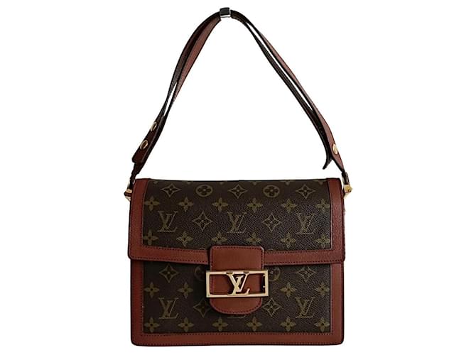 Louis Vuitton vintage Dauphine shoulder bag Brown Cloth  ref.1379257