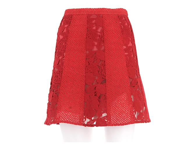 GIAMBATTISTA VALLI Saias T.FR 40 Poliéster Vermelho  ref.1379269