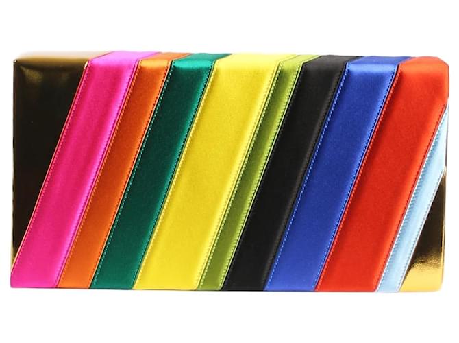Autre Marque Pochette box a righe multicolor Multicolore Raso  ref.1379278