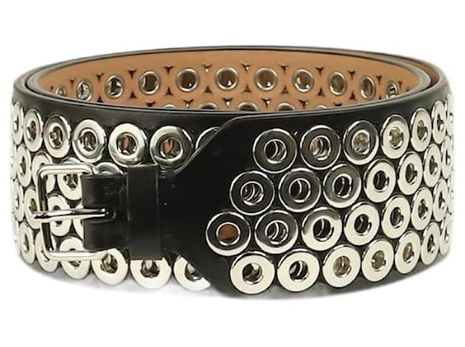 Alaïa Black leather eyelet belt  ref.1379315