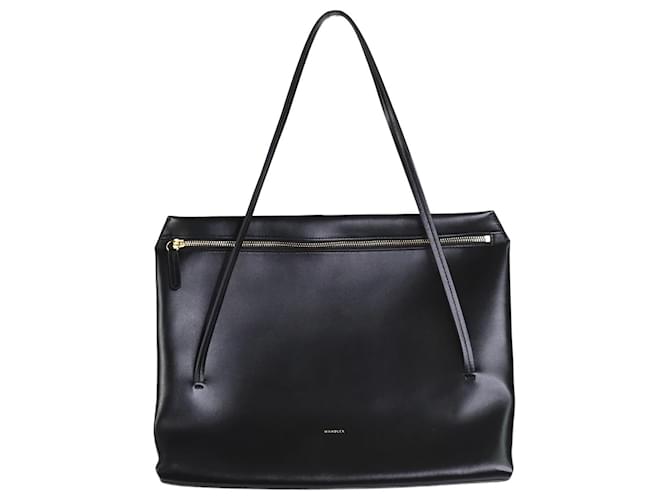 Wandler Black leather top handle bag  ref.1379319