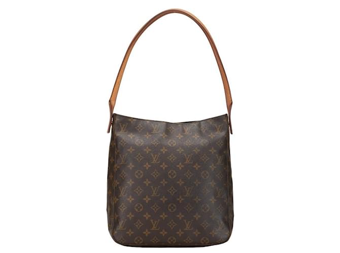 Louis Vuitton Looping GM Marrone Tela  ref.1379321