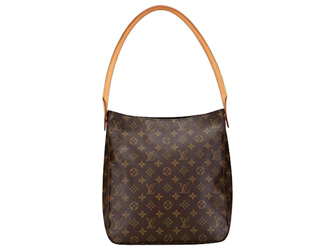 Louis Vuitton Looping GM Marrom Lona  ref.1379346