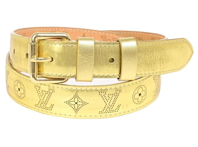 Louis Vuitton Mahina Golden Leather  ref.1379373