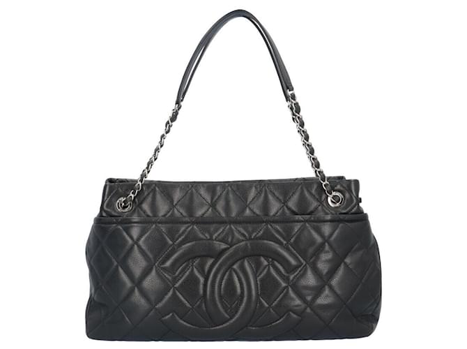 Timeless Chanel Matelassé Preto Couro  ref.1379375