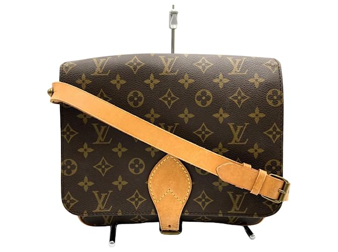 Louis Vuitton Cartouchière Braun Leinwand  ref.1379430