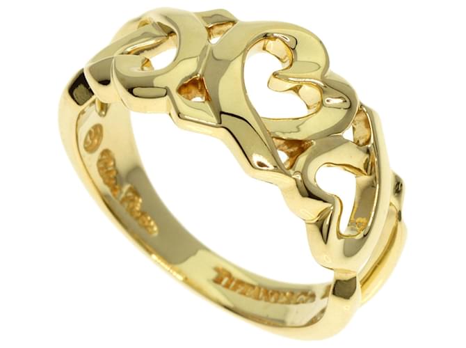 Tiffany & Co coração triplo Dourado Ouro amarelo  ref.1379493