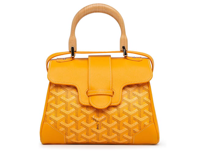 Goyard Gelbe Mini Goyardine Saigon Souple Kalbähnliches Kalb Tuch  ref.1379624