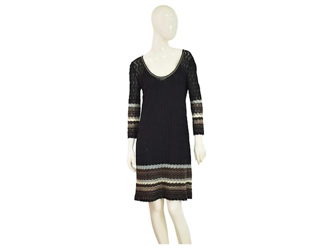 M Missoni Dresses Black Wool  ref.1379659