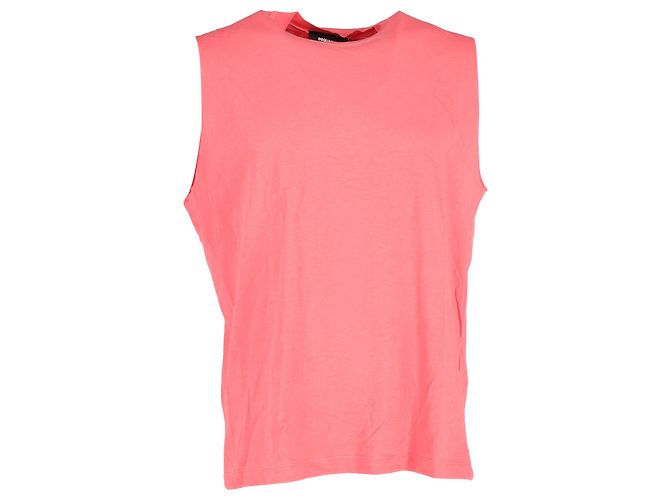Camiseta sin mangas Dsquared2 de algodón rosa