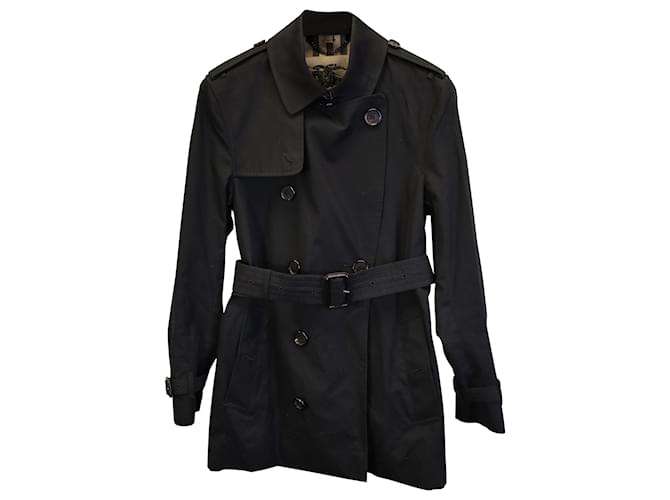 Manteau Burberry Sandringham en coton noir  ref.1379712