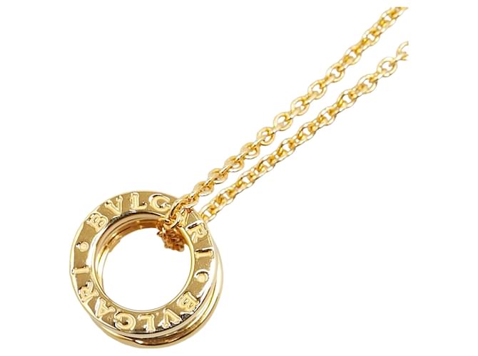 Bulgari Colar com pingente Bvlgari em ouro 18k B.Zero1 de metal em excelente estado  ref.1379721