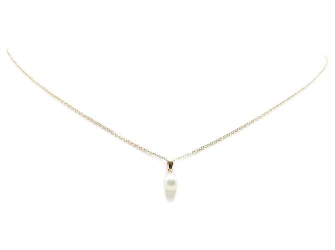 Mikimoto 18k Gold Pearl Pendant Necklace Metal Necklace in Excellent condition  ref.1379730