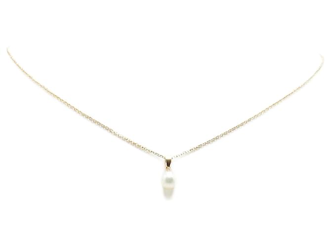 Mikimoto K18YG Yellow Gold Pearl Necklace in Excellent Condition Golden Metal  ref.1379730