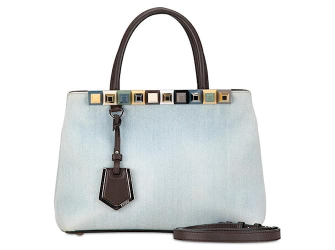 Fendi Denim Petit Toujours Handbag Denim Handbag 8BH253 in Good condition  ref.1379752