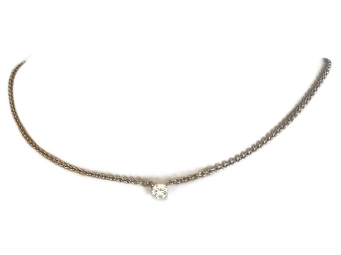 Cartier Solitär-Halskette 1895 Weiß Diamant  ref.1379771