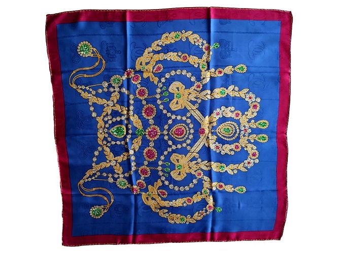 Cartier Seidentuch Blau 90x90 cm