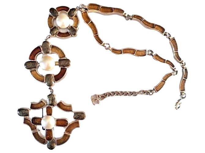 Collar largo Monte Carlo de vidrio Chanel Multicolor