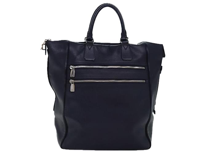 LOUIS VUITTON Taiga Cabas Zippe Boston Bag Navy M22842 LV Auth bs13957 Navy blue Leather  ref.1379835