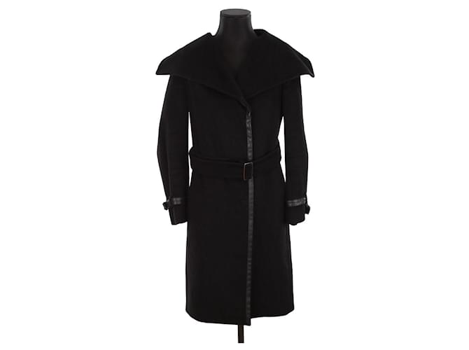 Max Mara Black coat Viscose  ref.1379858