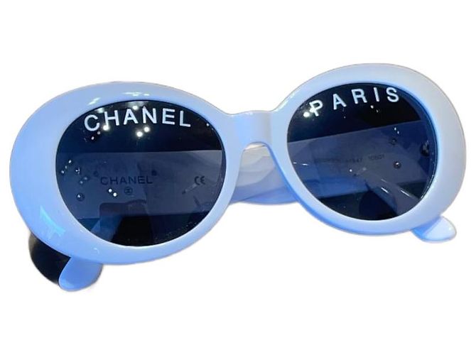 Chanel Sunglasses White Plastic