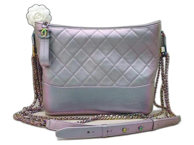 Chanel Gabrielle Iridescent Rainbow Bag Multiple colors Leather  ref.1379974