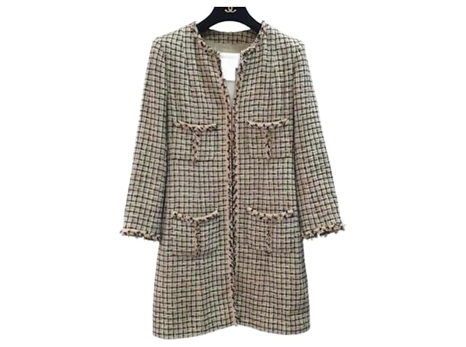 Chaqueta abrigo de tweed fantasía Chanel 03P Multicolor  ref.1379976