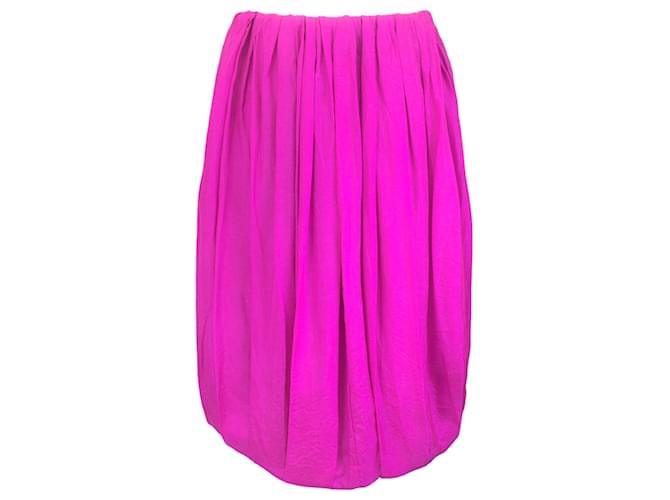 Autre Marque Dries Van Noten Falda Burbuja De Seda Fucsia Rosa  ref.1380070