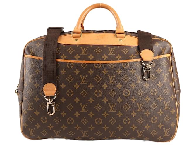 Louis Vuitton Monogram Alize 2 Poches Travel Bag M41392 Brown Leather  ref.1380084