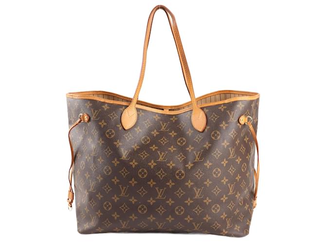 Bolsa Louis Vuitton Monogram Neverfull Tote GM em marrom M40157 Couro  ref.1380088