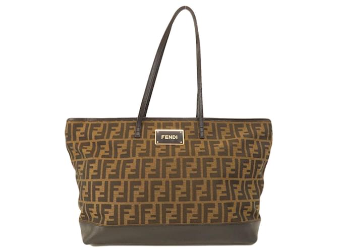 Fendi Zucca Brown Cloth  ref.1380163