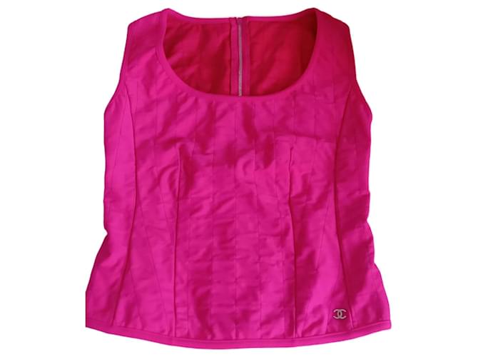 Chanel Tops Synthétique Fuschia  ref.1380279