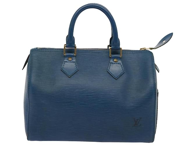 Louis Vuitton Speedy 25 Cuir Bleu  ref.1380293