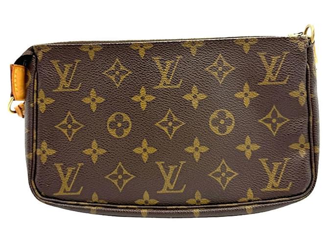 Louis Vuitton Pochette Accessoires Marrom Lona  ref.1380299