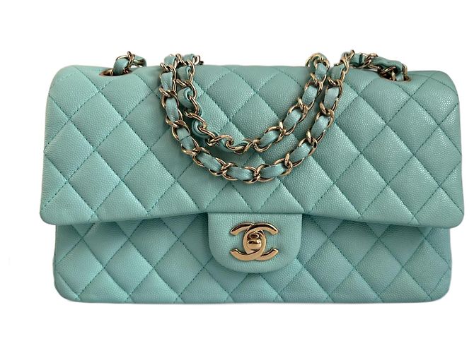 Chanel Caviar Classic Flap Medium Blue