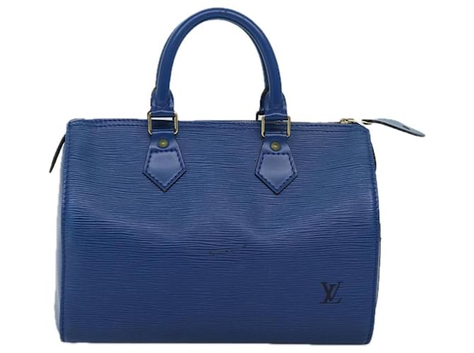 Louis Vuitton Speedy 25 Azul Couro  ref.1380337