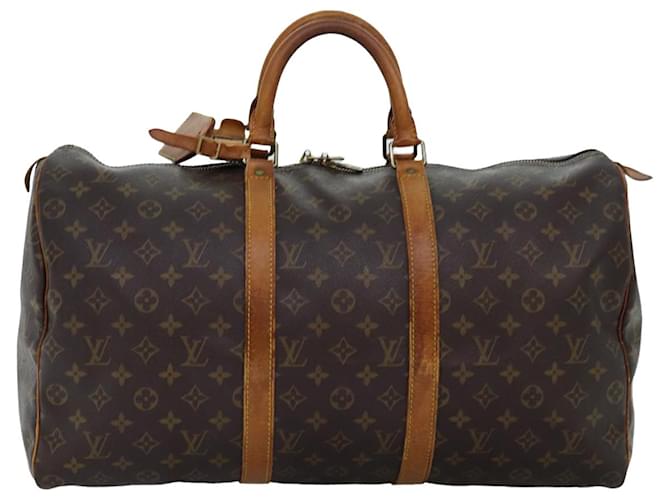 Louis Vuitton Keepall 50 Marrom Lona  ref.1380342