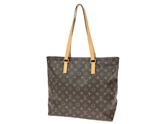 Louis Vuitton Cabas Mezzo Marrom Lona  ref.1380354