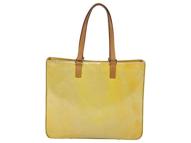 Louis Vuitton Columbus Cuir vernis Jaune  ref.1380362