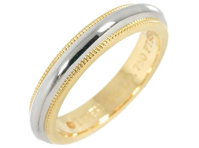 Tiffany & Co Milgrain Prata Ouro amarelo  ref.1380373