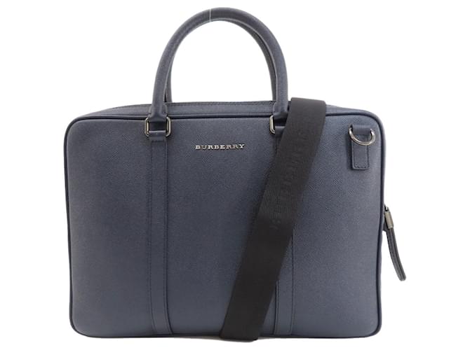 BURBERRY Marineblau Leder  ref.1380375