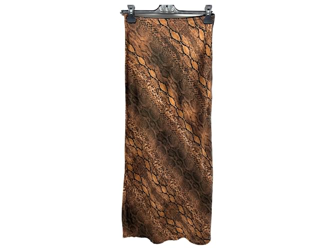 Autre Marque THE ANDAMANE Jupes T.International S Viscose Marron  ref.1380458