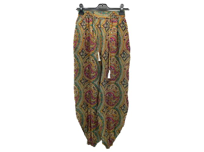 Pantalone ETRO T.IT 40 Seta Marrone  ref.1380470