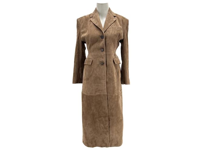 MAGDA BUTRYM  Coats T.FR 34 Leather Brown  ref.1380487