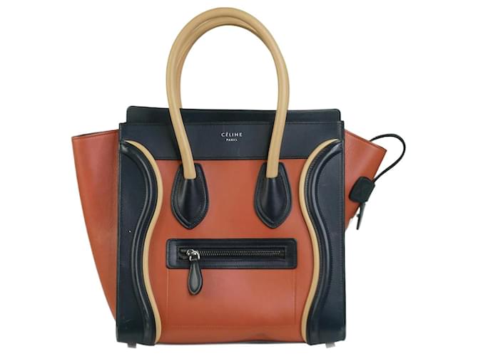 Céline Multicolour Micro Luggage top handle bag Multiple colors Leather  ref.1380552