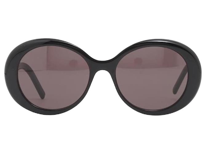 Saint Laurent Óculos de sol grandes redondos pretos Plástico  ref.1380571