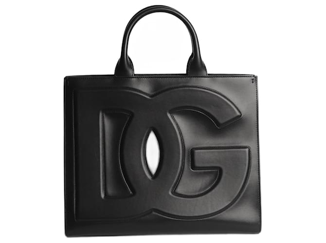 Dolce & Gabbana Black DG leather tote  ref.1380580