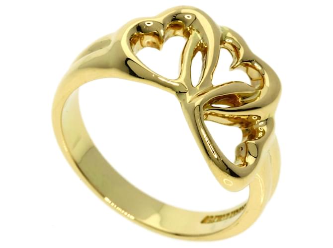 Tiffany & Co coração triplo Dourado Ouro amarelo  ref.1380594