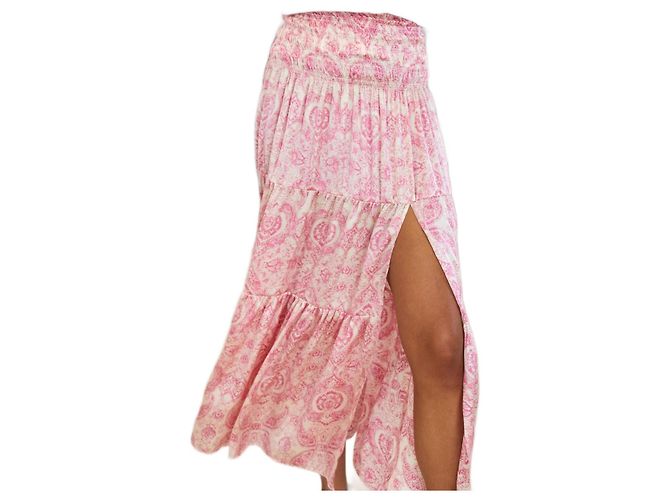 Maje Jifal Satinrock in Pink Paisley Muster