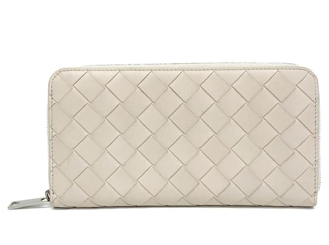 Bottega Veneta Intrecciato Weiß Leder  ref.1380626